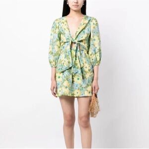 Faithfull the Brand Cintare Floral Print Mini Dress-jj3